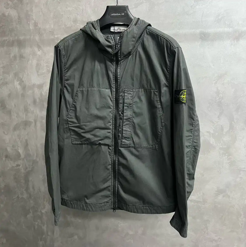 Stone Island Men's Gray Hooded Jacket 0089