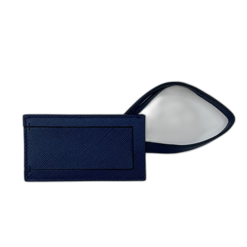 Prada Dark Blue Card Holder Luggage Tag
