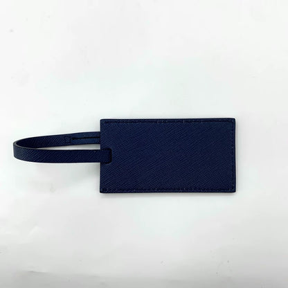 Prada Dark Blue Card Holder Luggage Tag