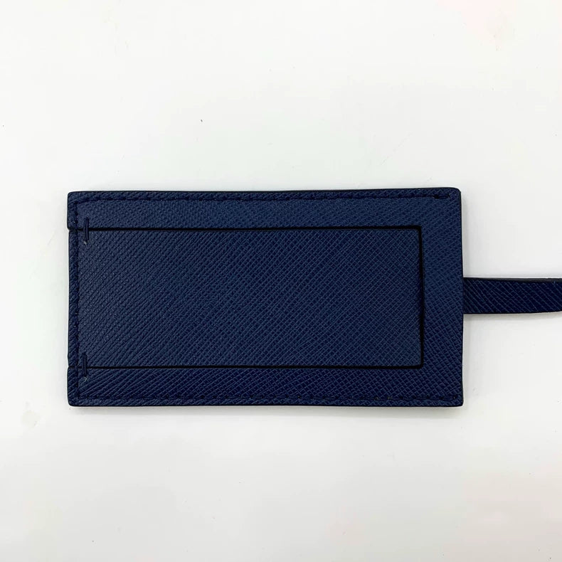 Prada Dark Blue Card Holder Luggage Tag