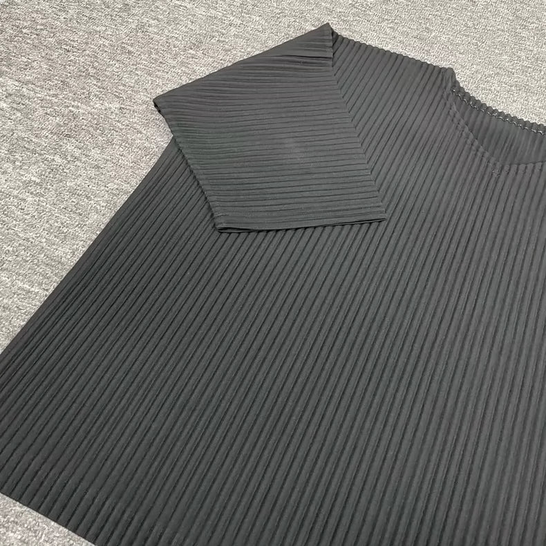 Issey Miyake Pleated Short Sleeve T-Shirt