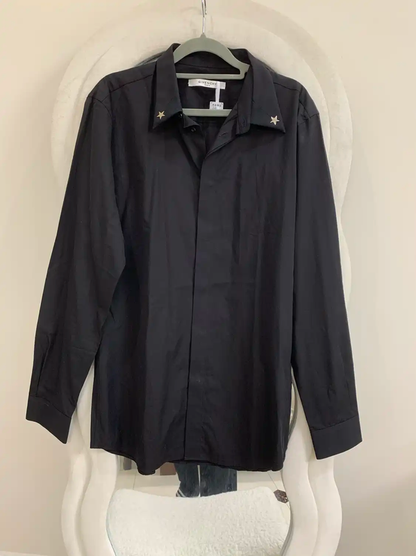 Givenchy Black Cotton Long Sleeve Shirt 0089