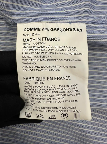 COMME des GARÇONS Green Striped Long Sleeve Shirt 0089