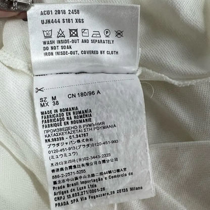 Prada White Cotton Men’s Polo Shirt