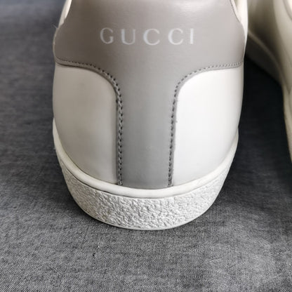 Gucci Ace Low-Top Sneakers in White and Gray 0079