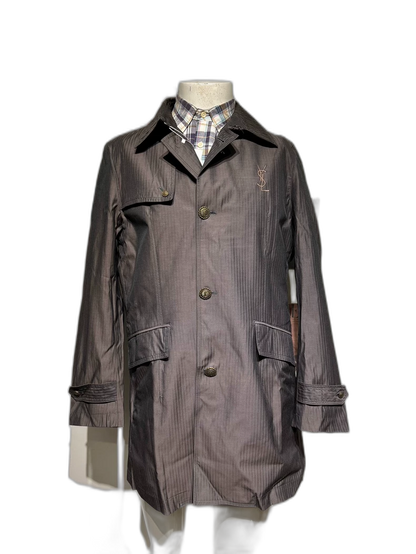 Vintage Saint Laurent Striped Trench Coat