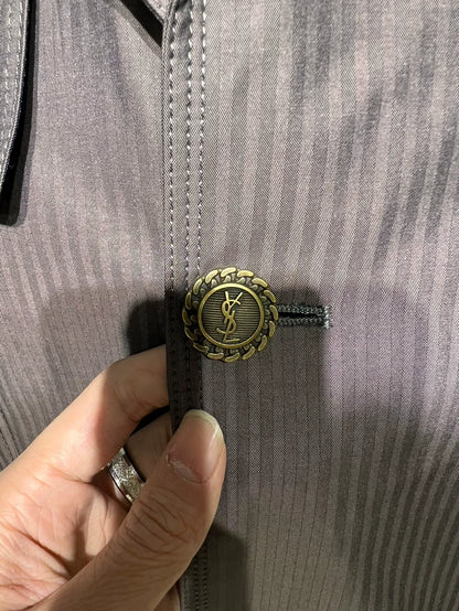 Vintage Saint Laurent Striped Trench Coat