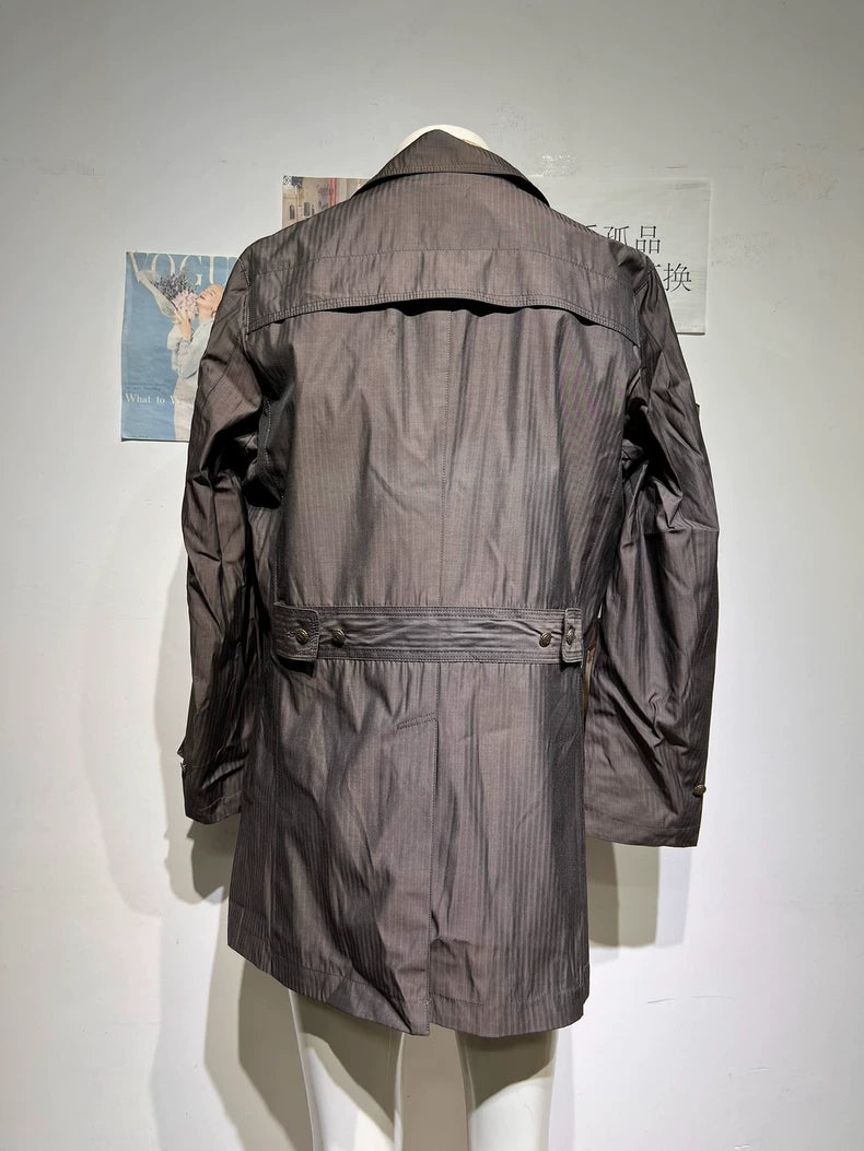 Vintage Saint Laurent Striped Trench Coat