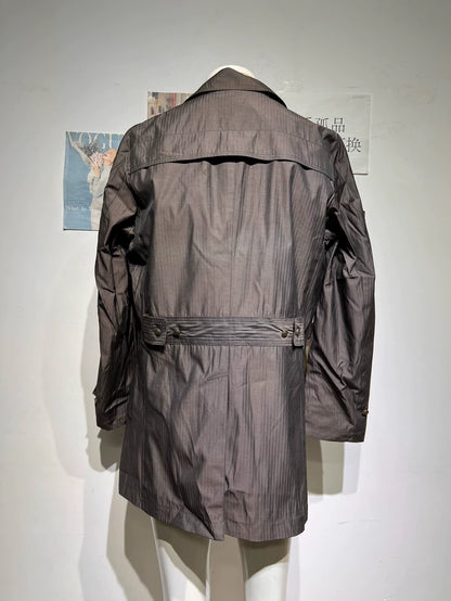 Vintage Saint Laurent Striped Trench Coat