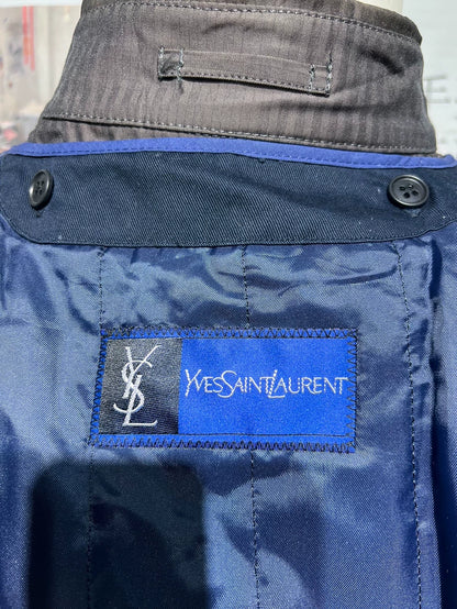 Vintage Saint Laurent Striped Trench Coat