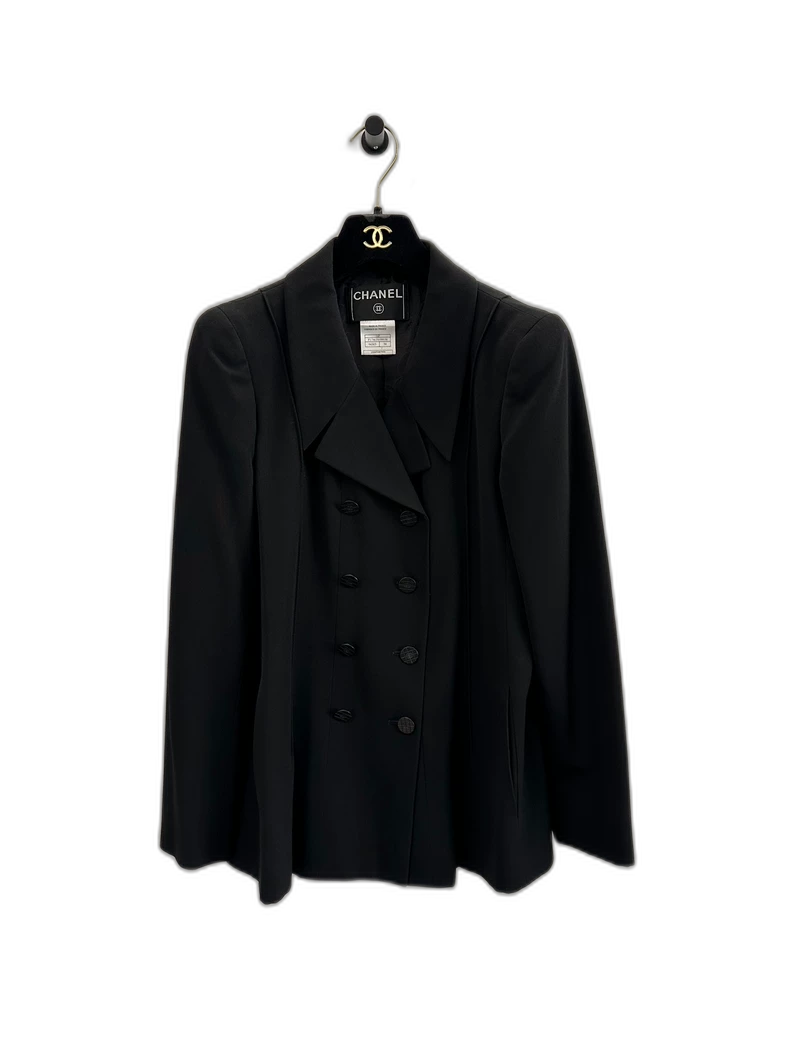 Chanel Black Double-Breasted Jacket for Women