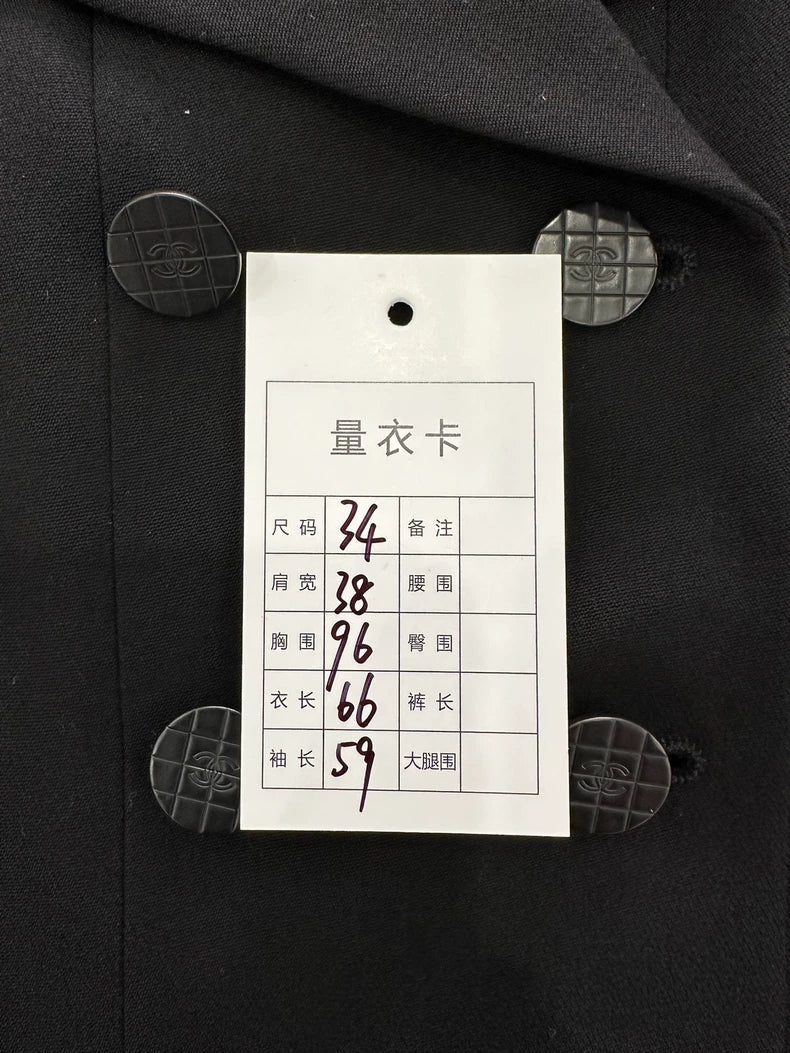 Chanel Black Double-Breasted Jacket for Women