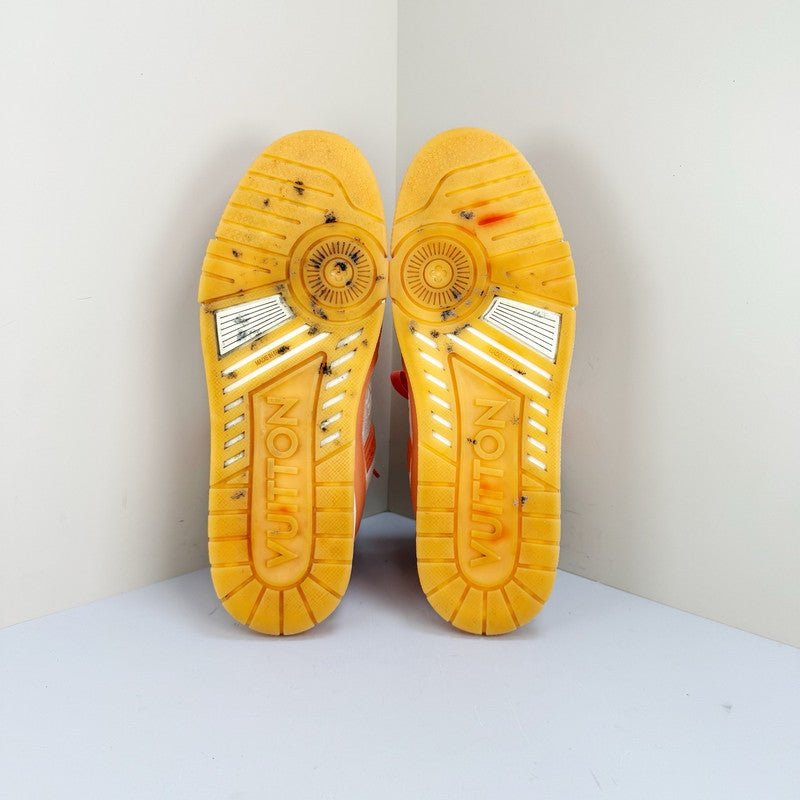 Louis Vuitton Trainer Leather Sneakers in Peach Pink 0079