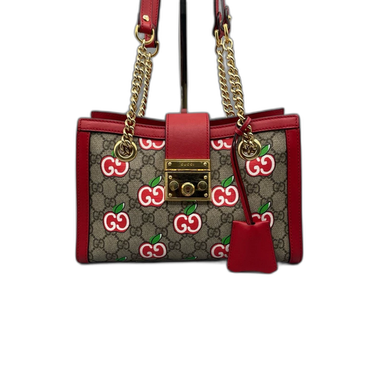 Gucci Apple Print Padlock Shoulder Bag