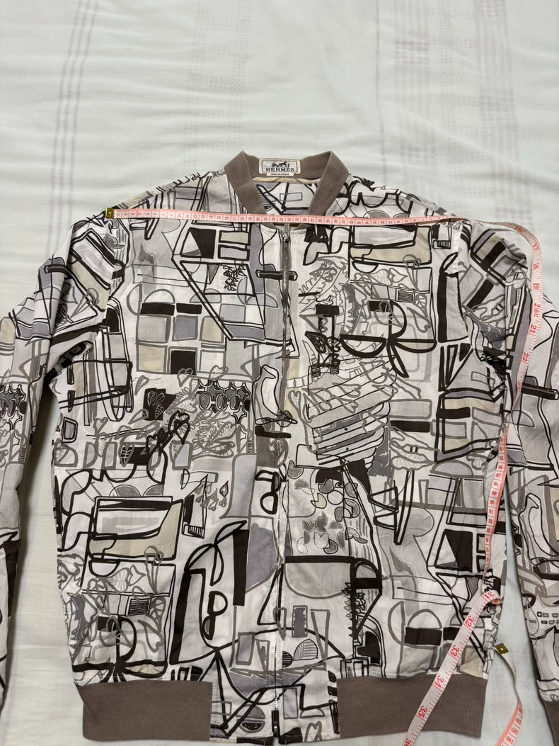 Hermes Printed Bomber Jacket