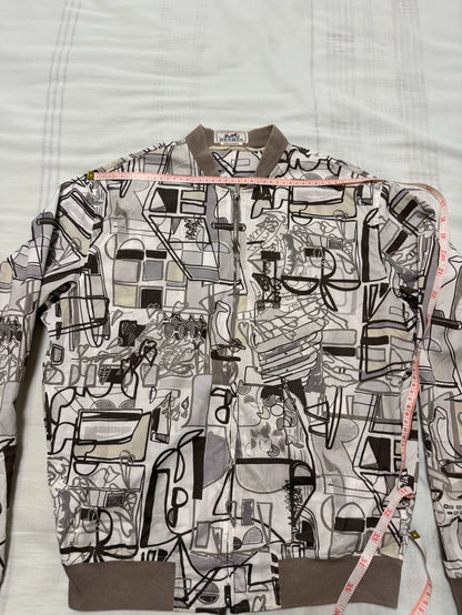 Hermes Printed Bomber Jacket
