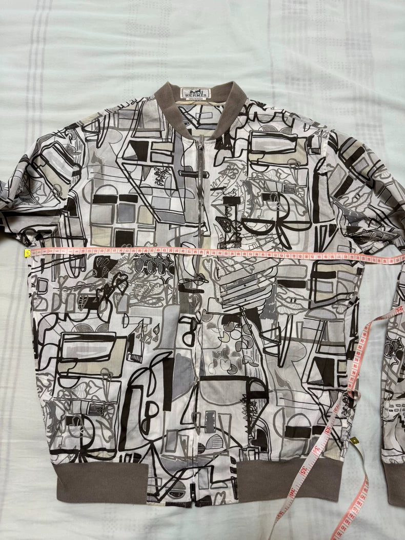 Hermes Printed Bomber Jacket
