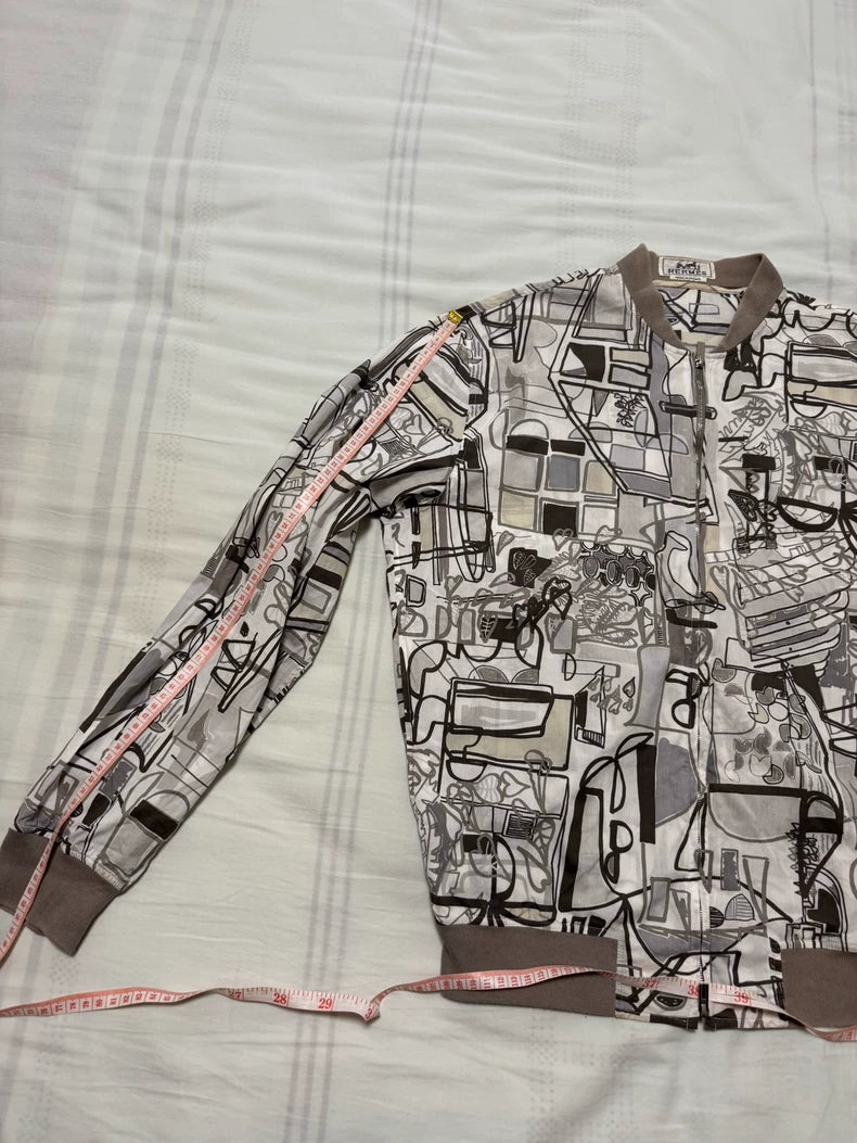 Hermes Printed Bomber Jacket