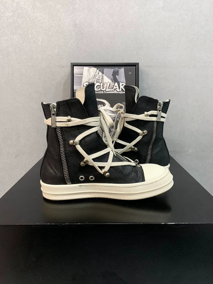 Rick Owens Black High Top Sneakers-yf