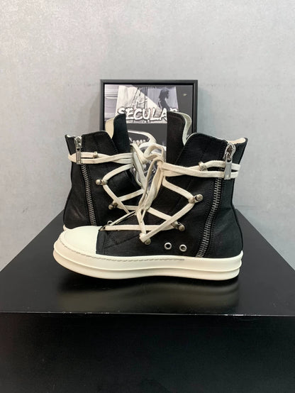 Rick Owens Black High Top Sneakers-yf