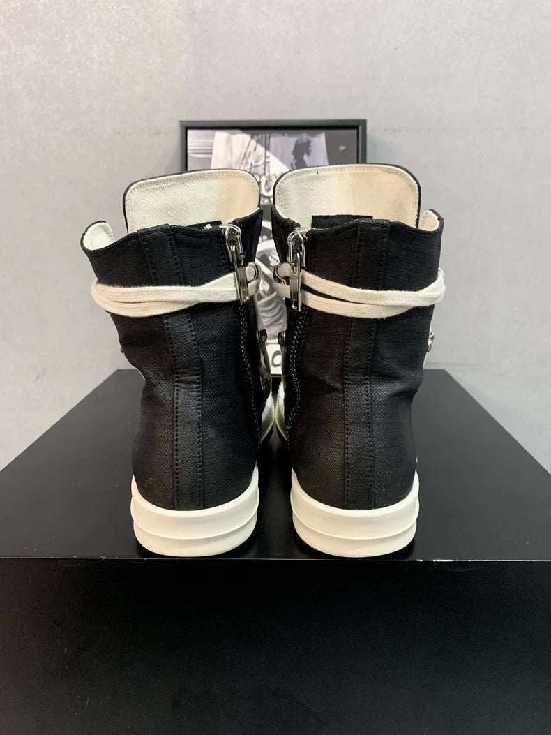 Rick Owens Black High Top Sneakers-yf