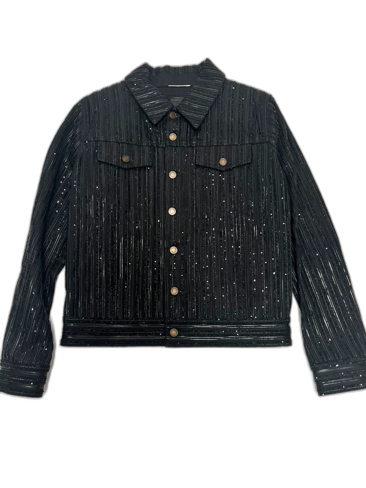 Saint Laurent Paris Black Sequined Jacket M