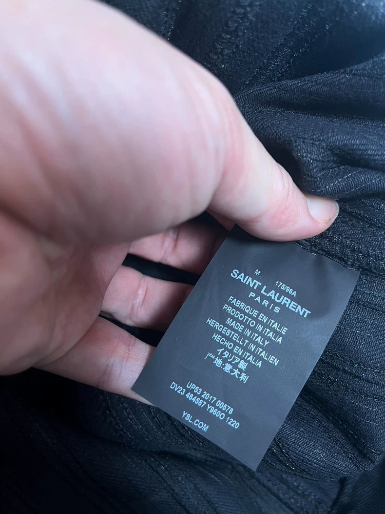 Saint Laurent Paris Black Sequined Jacket M