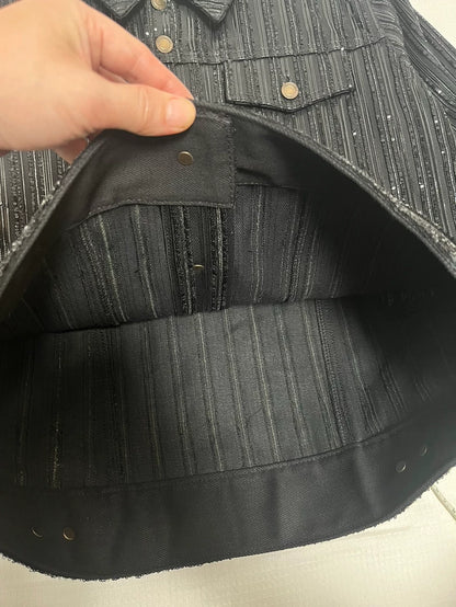 Saint Laurent Paris Black Sequined Jacket M