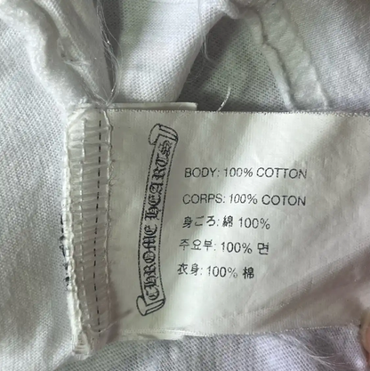 Chrome Hearts White Cotton Short Sleeve T-Shirt 0089