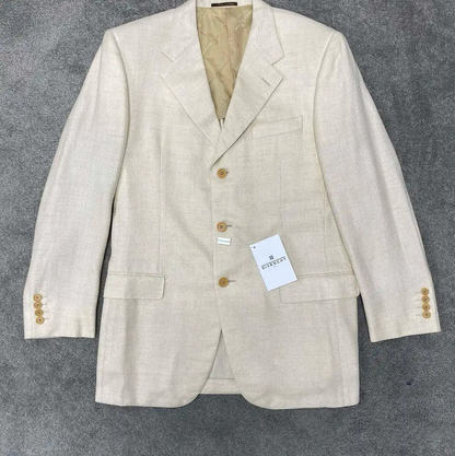 Givenchy Khaki Linen Blend Long Sleeve Jacket 0089