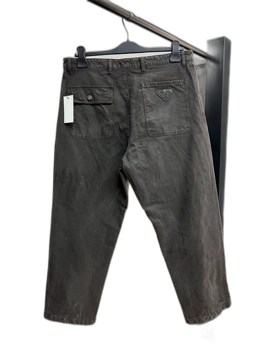Prada Water-Washed Denim Pants Size M