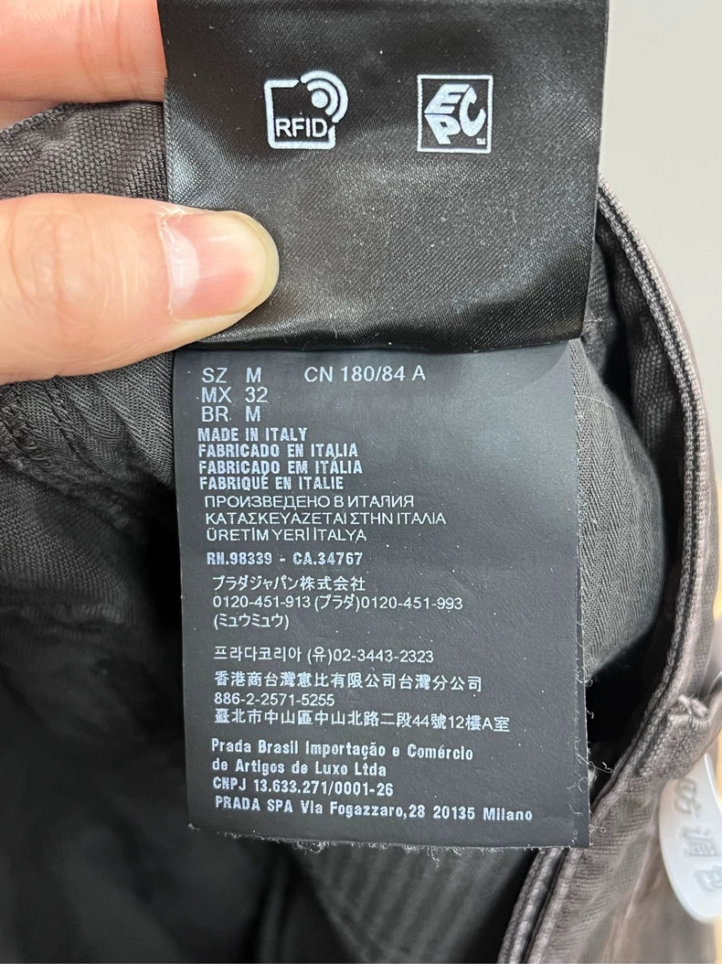 Prada Water-Washed Denim Pants Size M