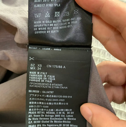 Prada Grey Graphic Print Short Sleeve T-Shirt