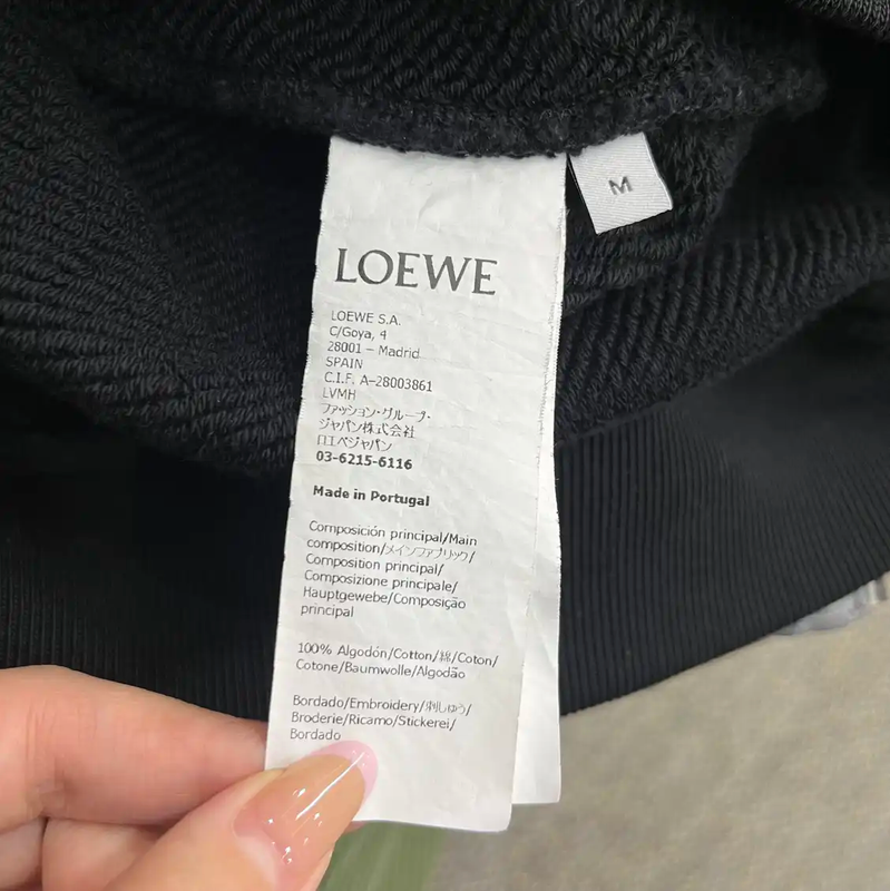Loewe Black Cotton Men's Hoodie 0089