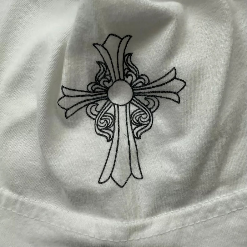 Chrome Hearts White Cross Short Sleeve Tee