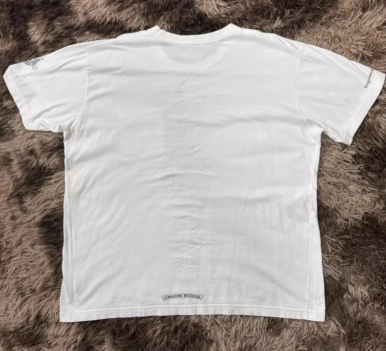 Chrome Hearts White Cross Short Sleeve Tee