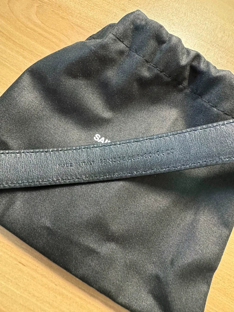 Yves Saint Laurent Black Leather Belt