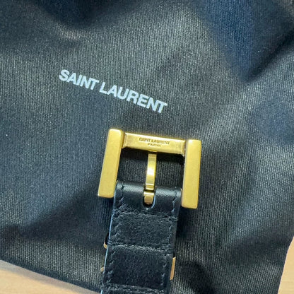 Yves Saint Laurent Black Leather Belt