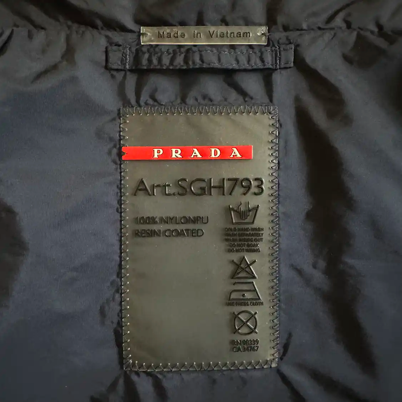 Prada Men's XL Navy Jacket with Hood