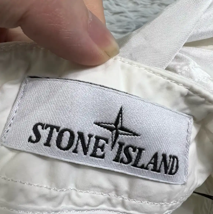 Stone Island White Nylon Shorts for Men 0089