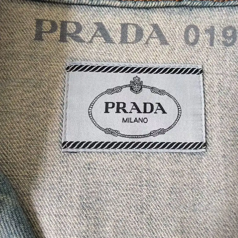 Prada Blue Denim Short Sleeve Shirt