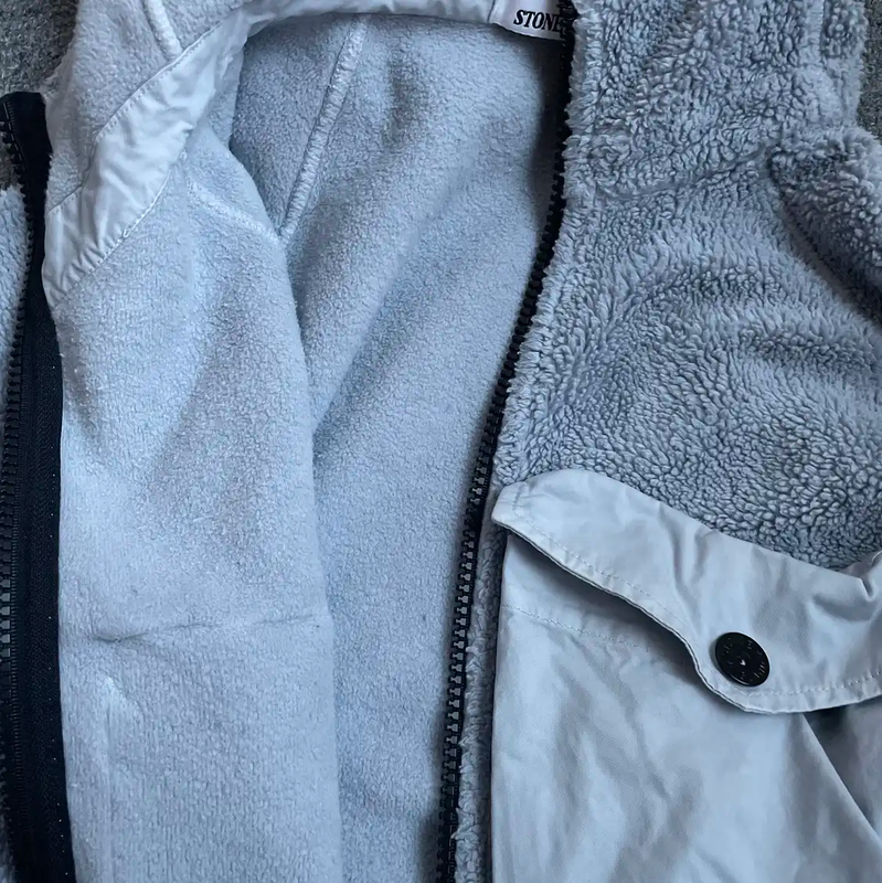 Stone Island Light Blue Cotton Blend Jacket 0089