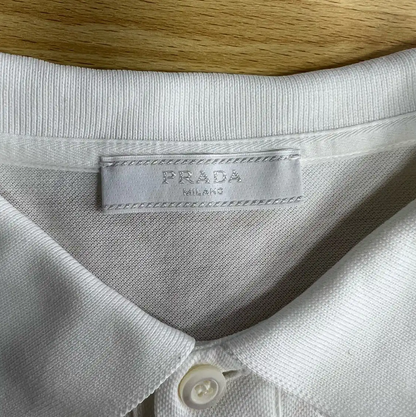 Prada White Cotton Men’s Polo Shirt