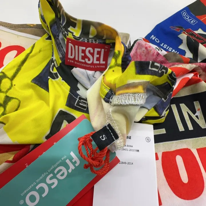 Diesel Multicolor Graphic Print T-Shirt 0079