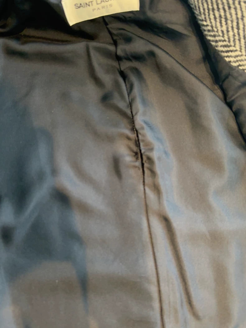 Saint Laurent Men's Houndstooth Coat