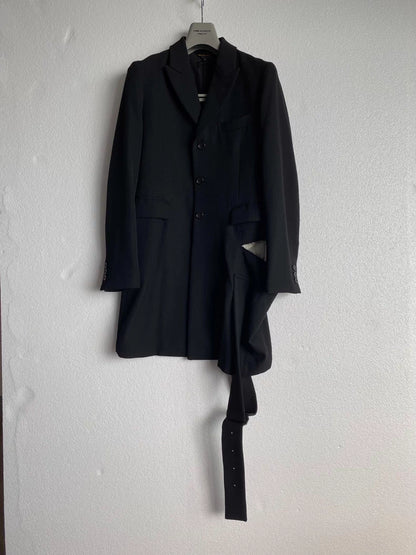 Comme des Garcons Wool Tear Strap Coat