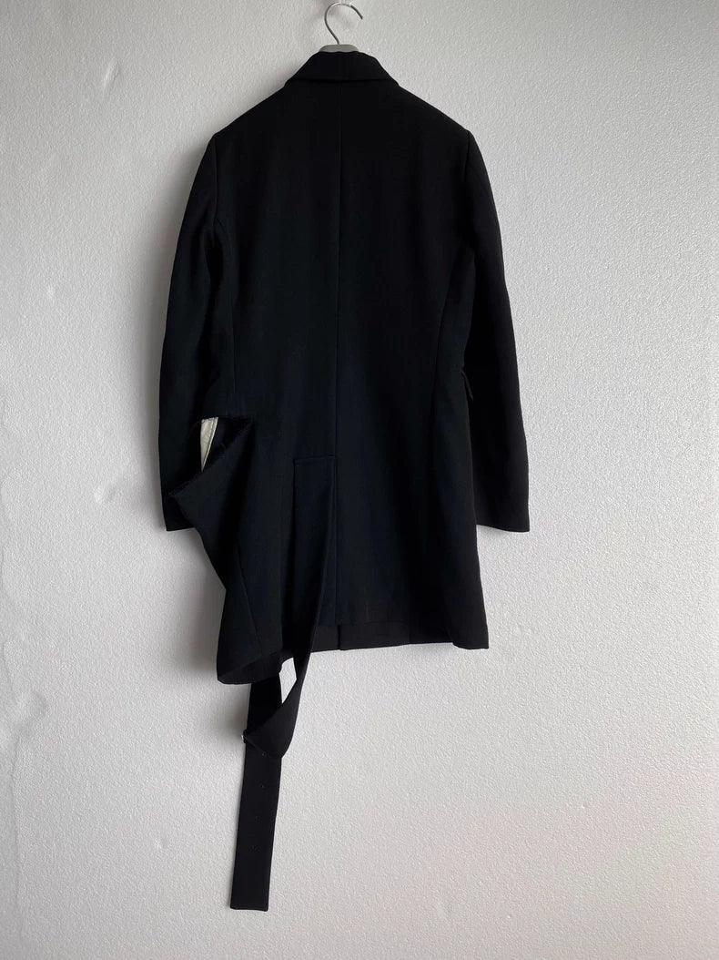 Comme des Garcons Wool Tear Strap Coat