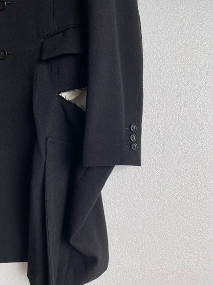 Comme des Garcons Wool Tear Strap Coat