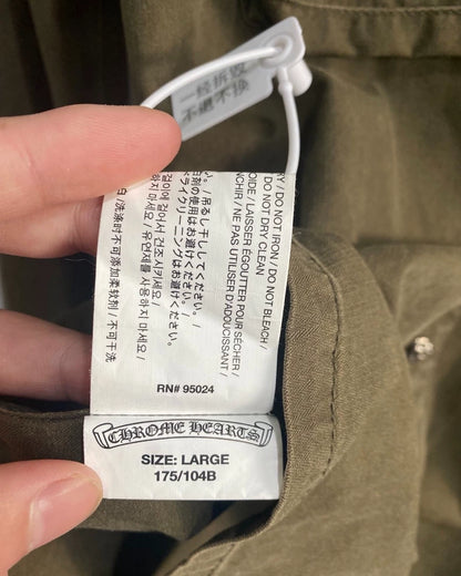 Chrome Hearts Olive Green Military Shirt