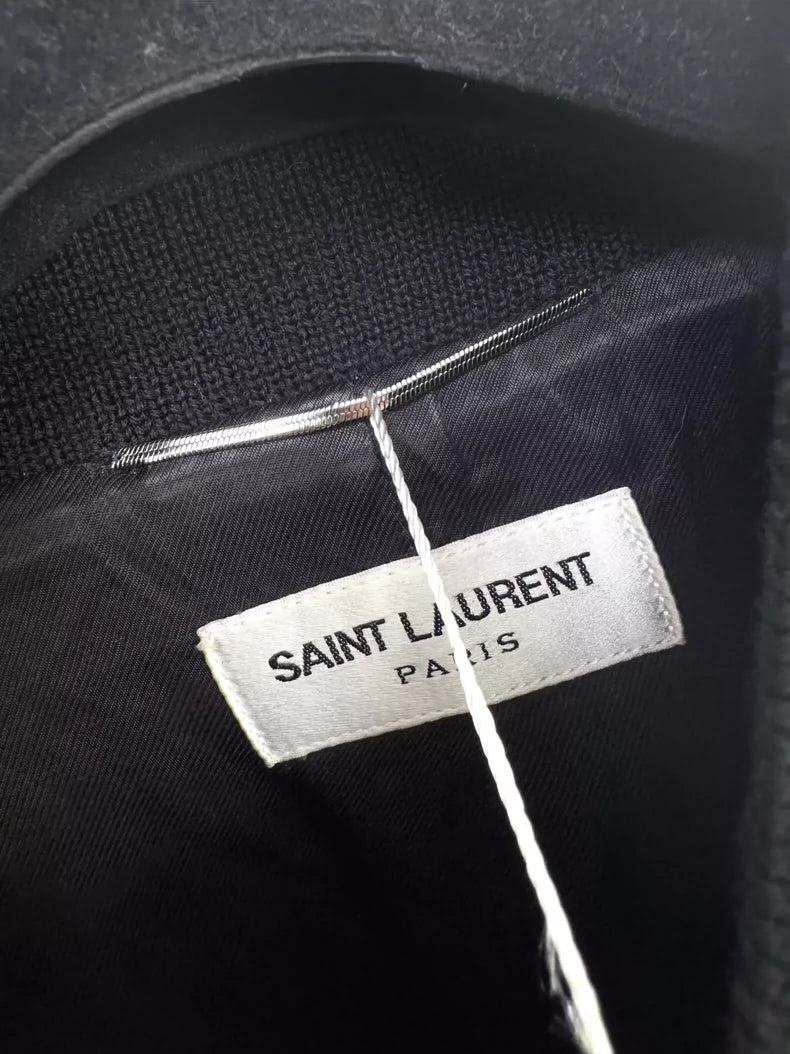 Saint Laurent Baseball Jacket in Black